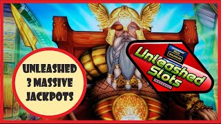 THREE MASSIVE SLOT JACKPOT WINS  MOHEGAN SUN  UNLEASHED SLOTS  GIFTS OF ODIN  UNFORGETTABLE [upl. by Iyre162]