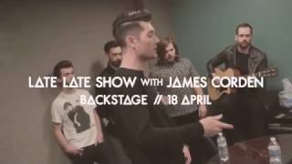 Bastille Rehearses «Blame» at Late Late Show Backstage 18 April 2017 [upl. by Uokes]