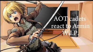 AOT react to Armin  Read description [upl. by Relyhs]