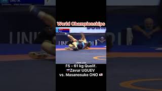 World Championships 2024 FS  61 kg Qualif Zavur UGUEV vs Masanosuke ONO [upl. by Adis]