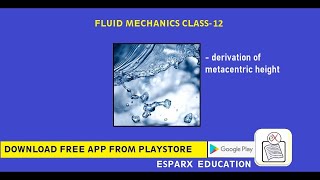 Fluid Mechanics  12  Derivation of Metacentric Height [upl. by Meurer]