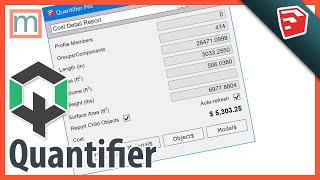 Estimating costs in SketchUp using Quantifier Pro [upl. by Queri639]