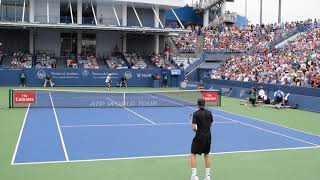 Adrian Mannarino great point in Slow Motion vs Djokovic Court Level ATP Match [upl. by Roque350]