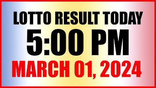 Lotto Result Today 5pm March 1 2024 Swertres Ez2 Pcso [upl. by Alrrats]