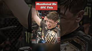 Brandon Moreno Manifested his UFC Title [upl. by Tisman258]