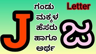 Letter J ಕನ್ನಡ Baby Boy Names With Meanings Latest baby names J Letter [upl. by Mortie]