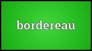 Bordereau Meaning [upl. by Gauldin]