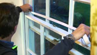 Fit a Stormguard V Seal Self Adhesive Draught Excluder For Sliding Sash Windows [upl. by Mcnully]