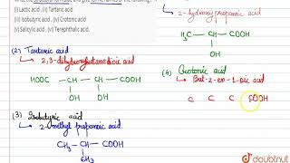 Write the structural formulae and give IUPAC names of the following  i Lactic acid [upl. by Alidus83]