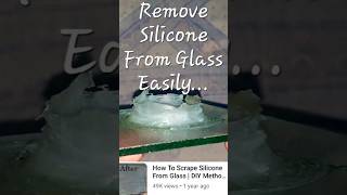 How To Remove Silicone And Its Stains Easily From Glass shorts [upl. by Zetnahs]