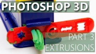 3D in Photoshop CS6  03  Extrusions [upl. by Harshman]