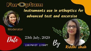 Instruments use in Orthoptics for Advance test and Exercise [upl. by Nedak794]