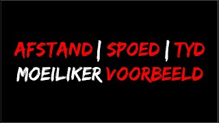 Koers  Afstand spoed en tyd Moeiliker voorbeeld [upl. by Maybelle]