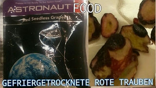 ✔ ASTRONAUT FOOD Red Seedless Grapes Rote kernlose Trauben gefriergetrocknet [upl. by Ahtoelc814]