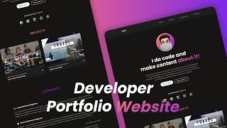 How To Make A Portfolio Website Using HTML CSS JavaScript  Complete Responsive Website Design [upl. by Eddana]