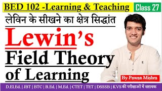 Lewin Field Theory of Learning  Learning Theories  Learning amp Teaching  By Pawan Mishra [upl. by Alameda]