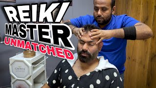 Reiki Master did Excellent ASMR Head massage and Neck massage therapy to Relax Anxiety Stress 💈 [upl. by Hausner]