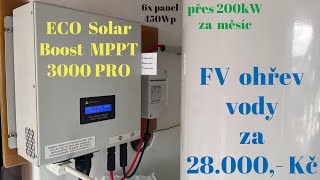 ECO Solar Boost 3000 PRO ohřívá bojler [upl. by Calysta]