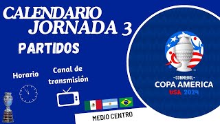 JORNADA 3 I COPA AMÉRICA 2024 I PARTIDOS [upl. by Aliahkim460]