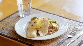 Tilapia a la Parrilla con Coles de Bruselas Asadas  Receta Saludable [upl. by Kwarteng272]