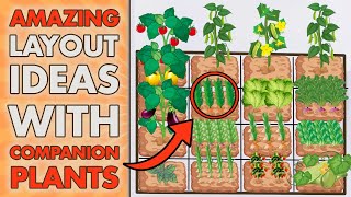 5 SQUARE FOOT GARDENING Layout Ideas With COMPANION PLANTS Beginners  Get Inspired [upl. by Herson]