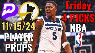 PRIZEPICKS UNDERDOG NBA FRIDAY 1115 CORE PLAYER PROPS [upl. by Pail]