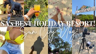 SUN CITY VLOG  3 days quotalonequot in South Africas BEST holiday resort Valley of the waves detailed [upl. by Saraiya]