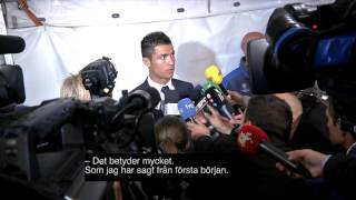 Cristiano Ronaldo ”Det är ett unikt ögonblick” [upl. by Aienahs]