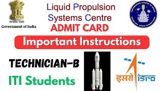 LPSC Recruitment2023  Important Instruction  LPSC Admit Card Out [upl. by Bobbette]