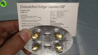 Cadcal D3 capsules Uses  Cholecalciferol 60000iu  Cadcal D3 [upl. by Irem]