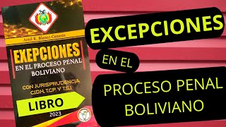 EXCEPCIONES EN EL PROCESO PENAL  SOLO LIBROS [upl. by Kent]