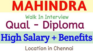 Mahindra company jobs in tamil  Mahindra rampd jobs  Tamil jobs in Chennai  latest jobs [upl. by Otilopih560]