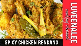 Spicy Chicken Rendang  Malaysian Chicken Rendang Recipe [upl. by Ajnotal424]