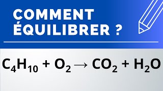 Comment équilibrer  C4H10  O2 → CO2  H2O combustion du butane dans le dioxygène [upl. by Kcirdaed]