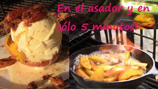 Duraznos flameados y duraznos asados postres para el asador en 5 minutos  Episodio 126 [upl. by Emerick732]