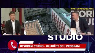 OTVORENI STUDIO  Protesti nemaju veze sa životom sredinom ovo je isključivo protiv Vučiča [upl. by Enimisaj]