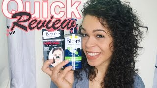 Bioré Deep Pore Charcoal Cleanser and Charcoal Pore Strips Quick Review [upl. by Ginelle]