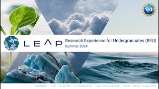 2024 LEAP Research Experience for Undergraduates REU Information Session [upl. by Lewie]