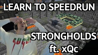 How to Speedrun Minecraft Strongholds ft xQc [upl. by Breanne765]