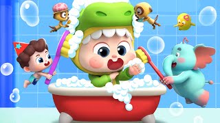 Bubble Bath Song  Row the Bathtub Boat  Nursery Rhymes amp Kids Songs  BabyBus [upl. by Nosak]