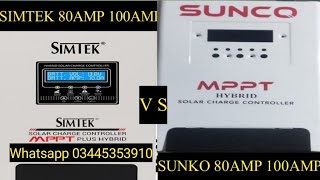 SiMTEk Mppt charge controller hybrid 8AMP 100AMP SV SUNCO Mppt charge controller hybrid 80AMP 100AMP [upl. by Johnsson511]