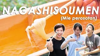 CUMA DI JEPANG MAKAN MIE DARI PEROSOTAN Nagashisoumen [upl. by Gherardi]