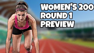 Womens 200m Round 1  Preview  US Olympic Trials 2024 [upl. by Ialohcin]