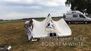 Wainman Hawaii Boss kite 12 m RG 30 White  unboxing [upl. by Vincenty]