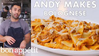 Andy Makes Pasta with Bolognese Sauce  From the Test Kitchen  Bon Appétit [upl. by Mcbride216]