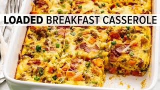 BEST BREAKFAST CASSEROLE  easy breakfast casserole with sausage sweet potato and more [upl. by Nahte]