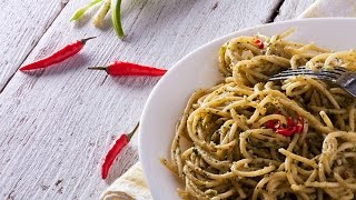 SPAGHETTIBÄRLAUCHAVOCADO PESTOitalienischunvergleichlichschnellvegan [upl. by Pessa888]