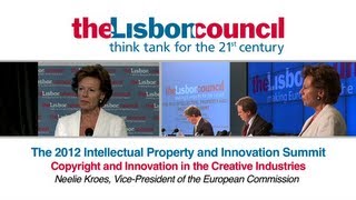 Neelie Kroes Copyright and Innovation in the Creative Industries [upl. by Nevile]