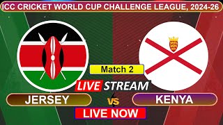 🔴ICC ODI CWC Chanllenge League A Live  Kenya vs Jersey Live Cricket Score amp Commentary [upl. by Leicam]