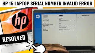 How to Resolve HP Serial Number Error  HP 15 Laptop Serial Number Manufacturing Error [upl. by Johppah]